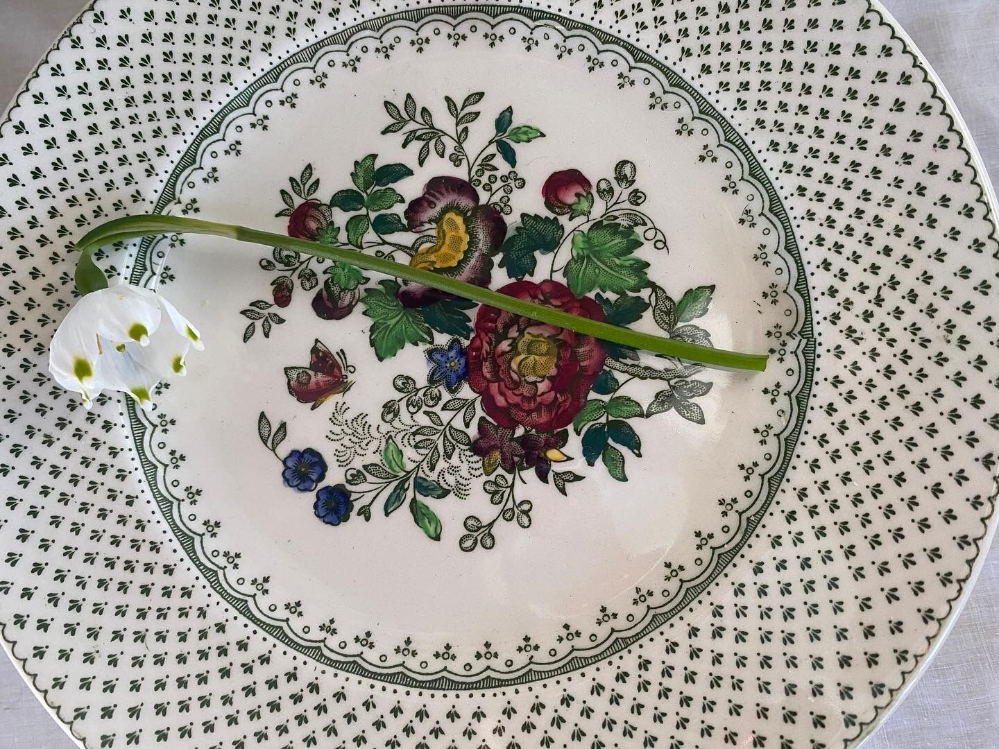 7 Ironstone Mason's dessert plates