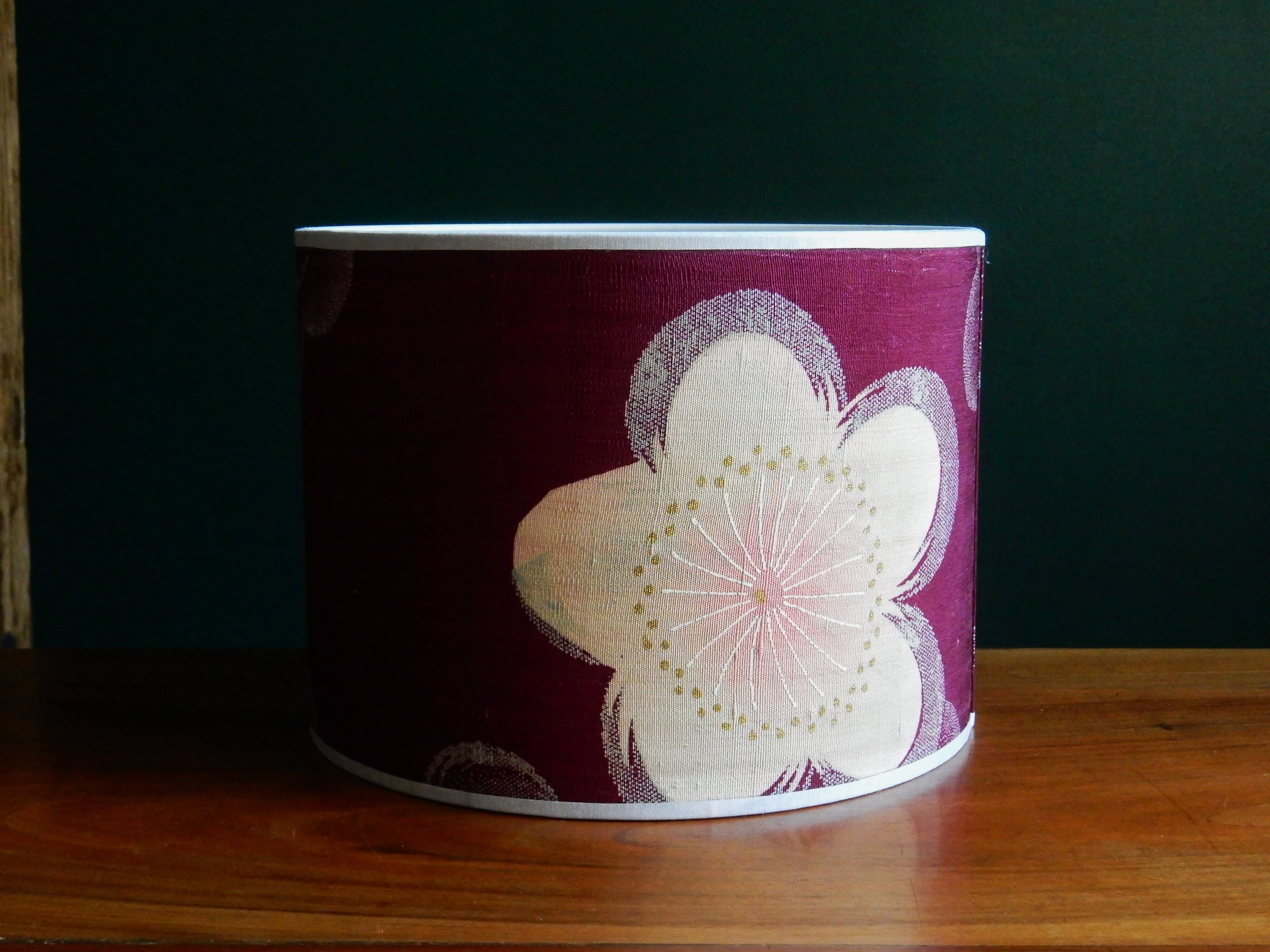 Vintage kimono silk lampshade