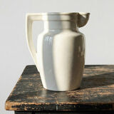 Large Art Deco toilet bowl, antique cracked faience.