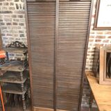 Old double curtained oak filing cabinet