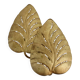 Large "leaf" wall lamp in gold metal, gold leaf, 1970s, Jansen