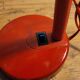 Lampe de chevet rouge vintage années 80 fonctionne abat jour métal perforé