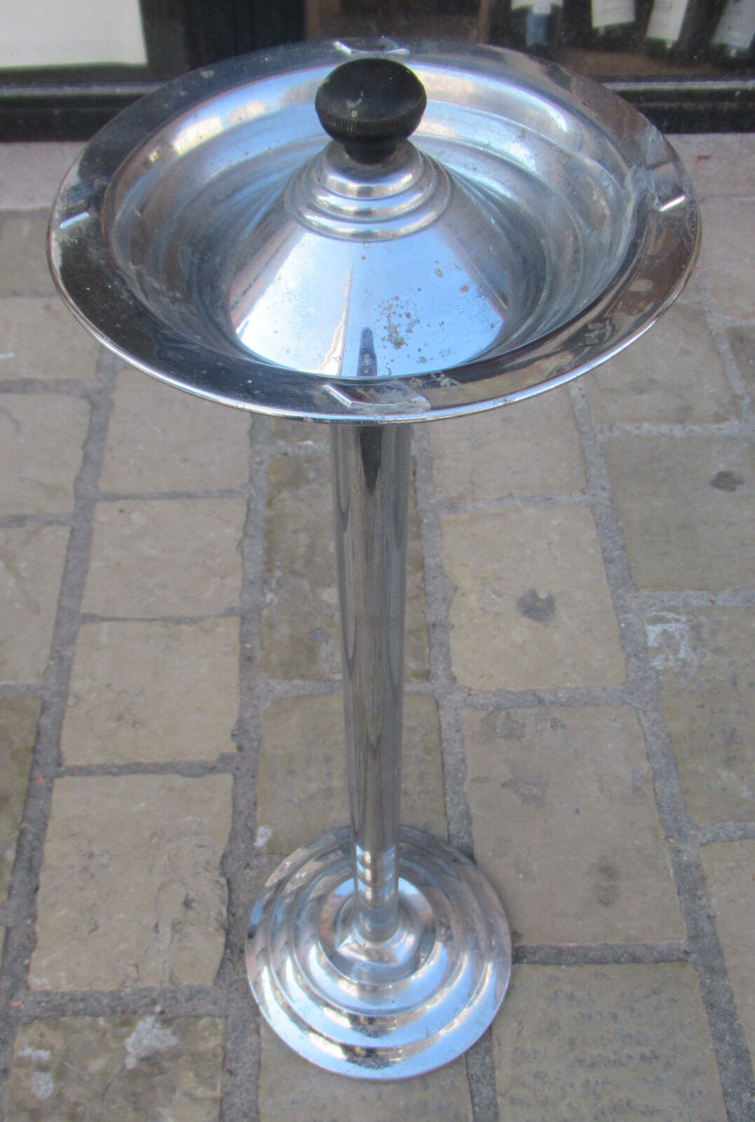 Standing ashtray, vintage, metal