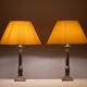 Laura Ashley pair Colum nickel table lamps