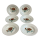 6 old Digoin soup plates