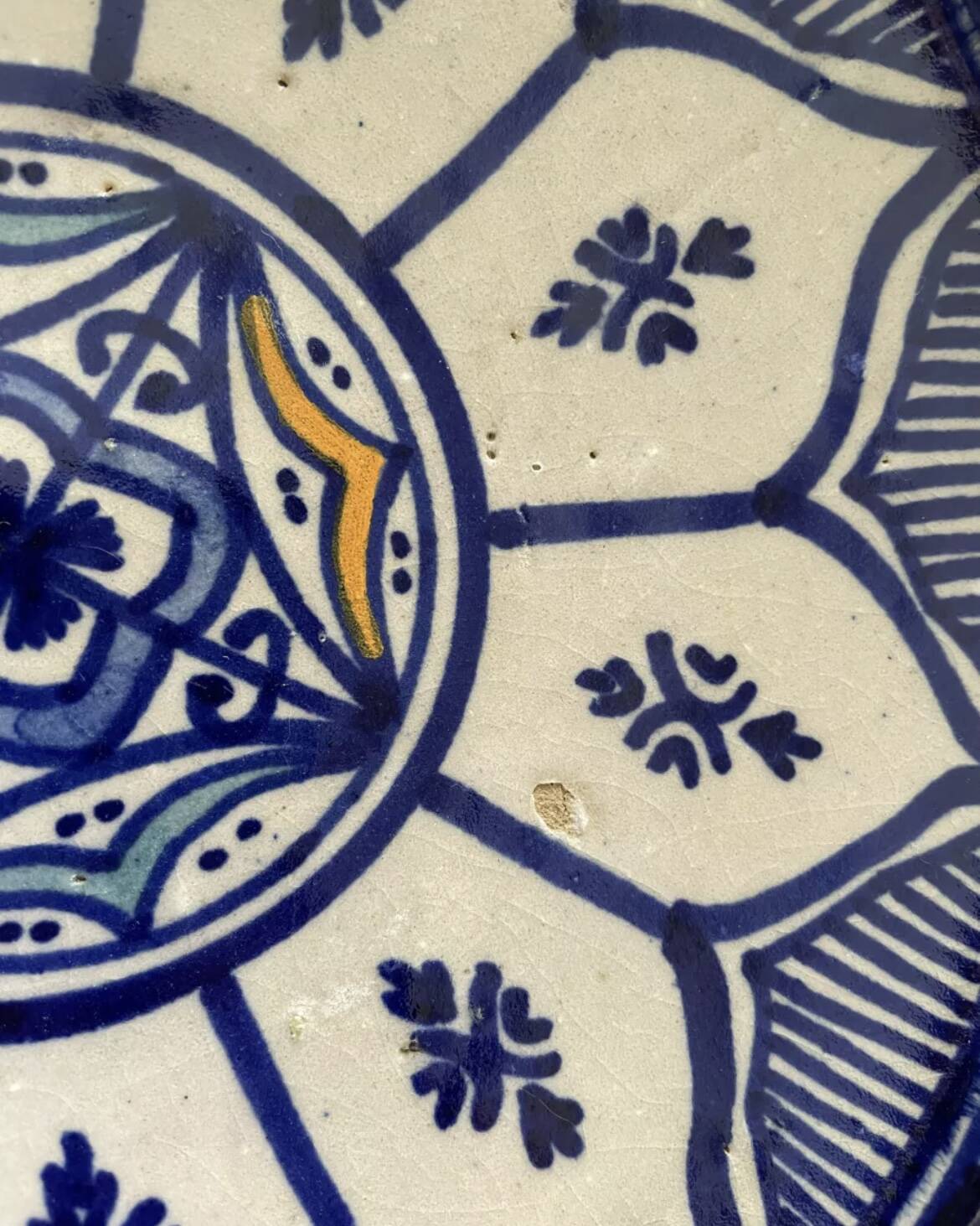 Cobalt blue Moroccan plate