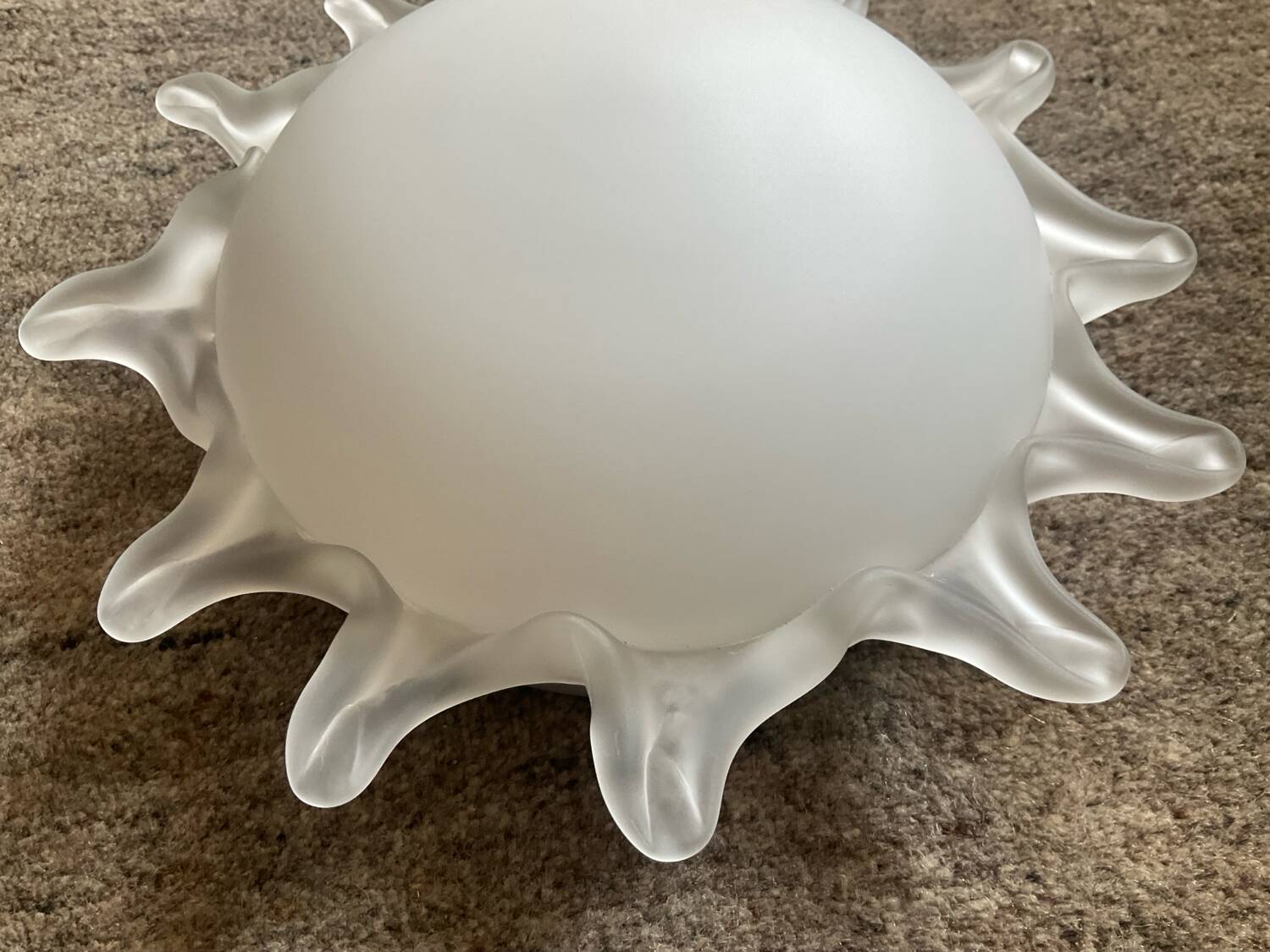 Vintage sun wall lamp in glass paste