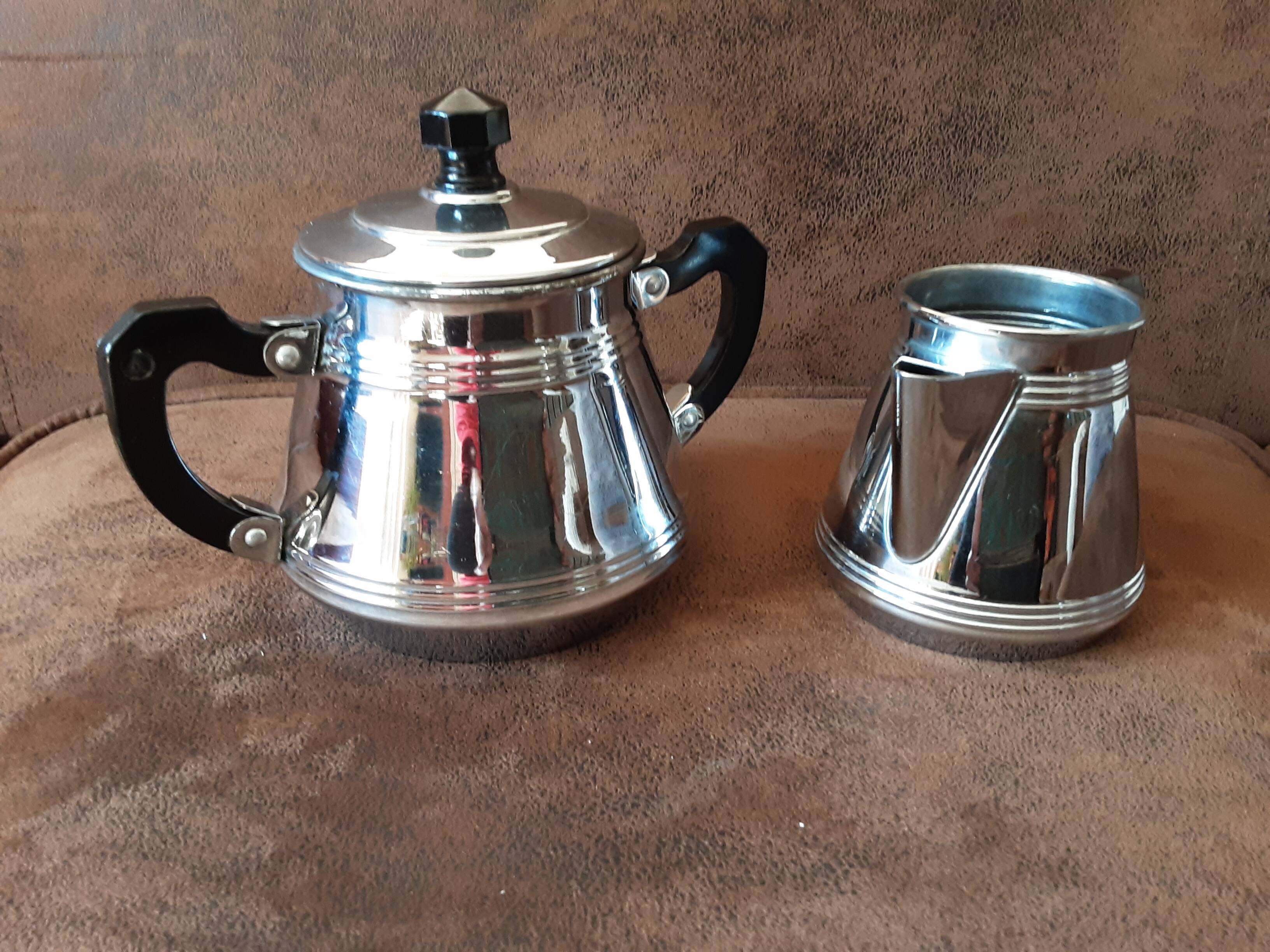 Vintage metal coffee service set
