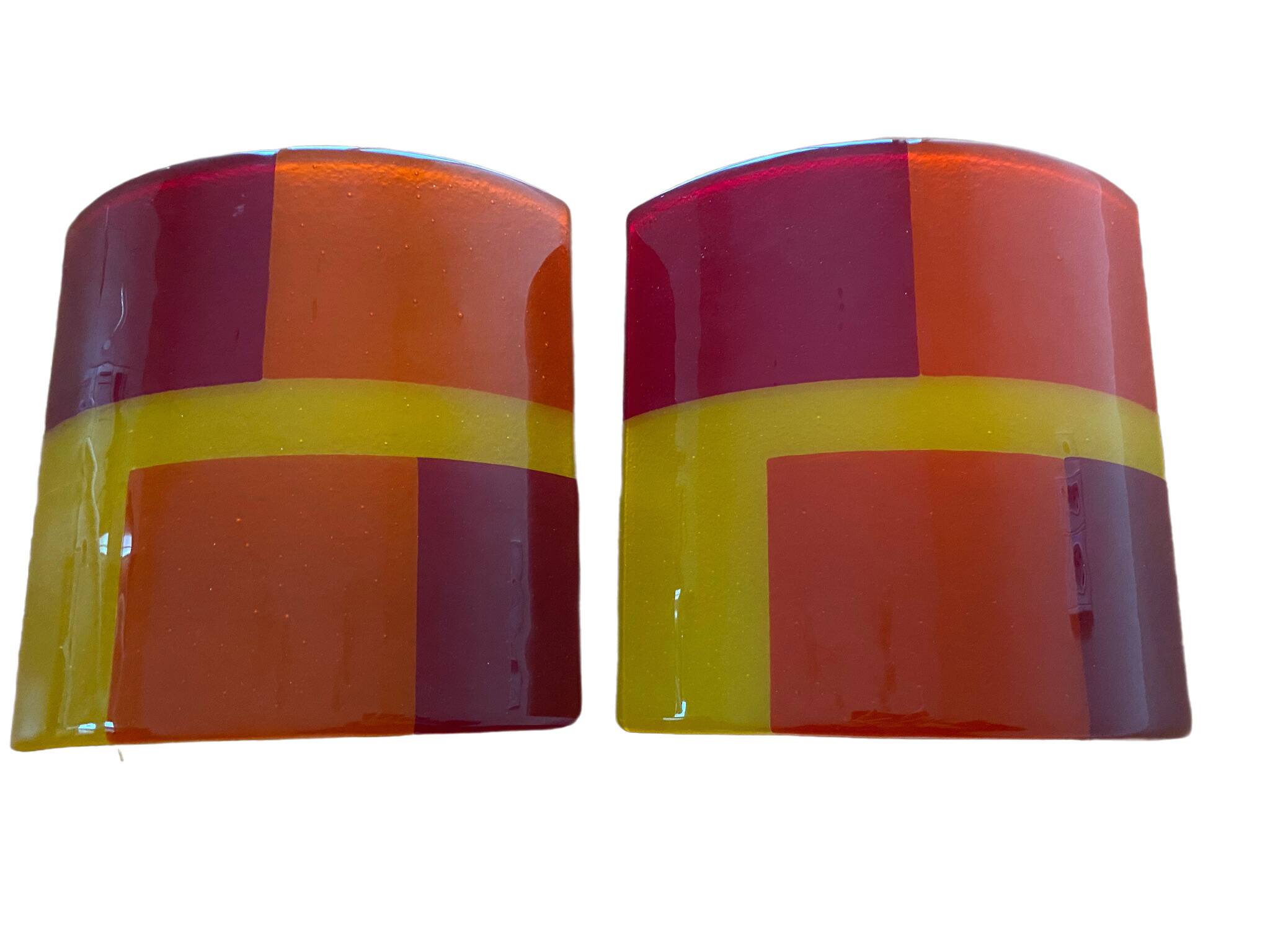 Pair of Italian wall lights in Murano glass from the 1980s.