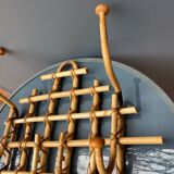 Bamboo wall coat rack