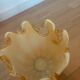 Superb white Murano crystal bowl handmade in Italy.