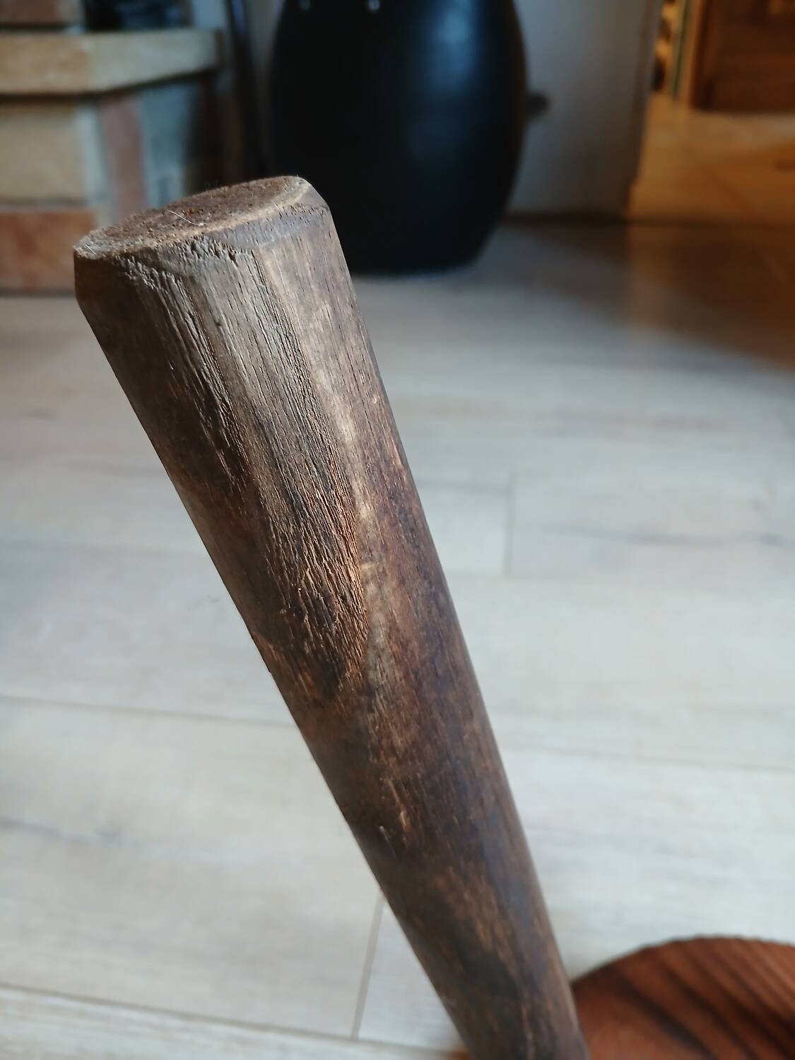 Wooden tripod stool