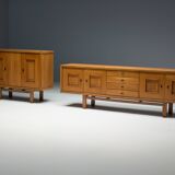 Brutalist Oak Cabinet, Belgium, 1960s