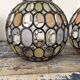Pair of faceted glass globe wall lights