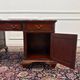 Classic English partner desk green leather