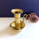 Large artisanal hand candle holder cellar rat gilded copper vintage atypical