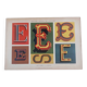 Lithograph of decorative lettering by Paul Fleury 1903