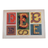 Lithographie de lettrage décoratif par Paul Fleury 1903