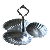 Vintage silver metal servant - Shell - 3 compartments