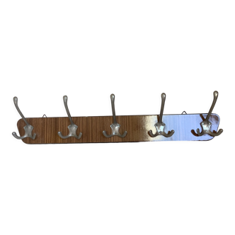 Asymmetrical coat rack Formica brown