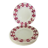 X6 Stuart Moulins des loups France flat plates - vintage-retro-kitchen