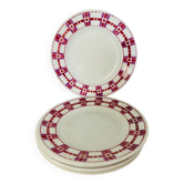 X6 assiettes plates Stuart Moulins des loups France- cuisine-vintage-rétro
