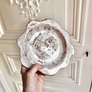 Coupelle fleur vide-poche en terre émaillée