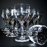 Set of 11 second-choice SAINT-LOUIS crystal wine glasses 15.5cm