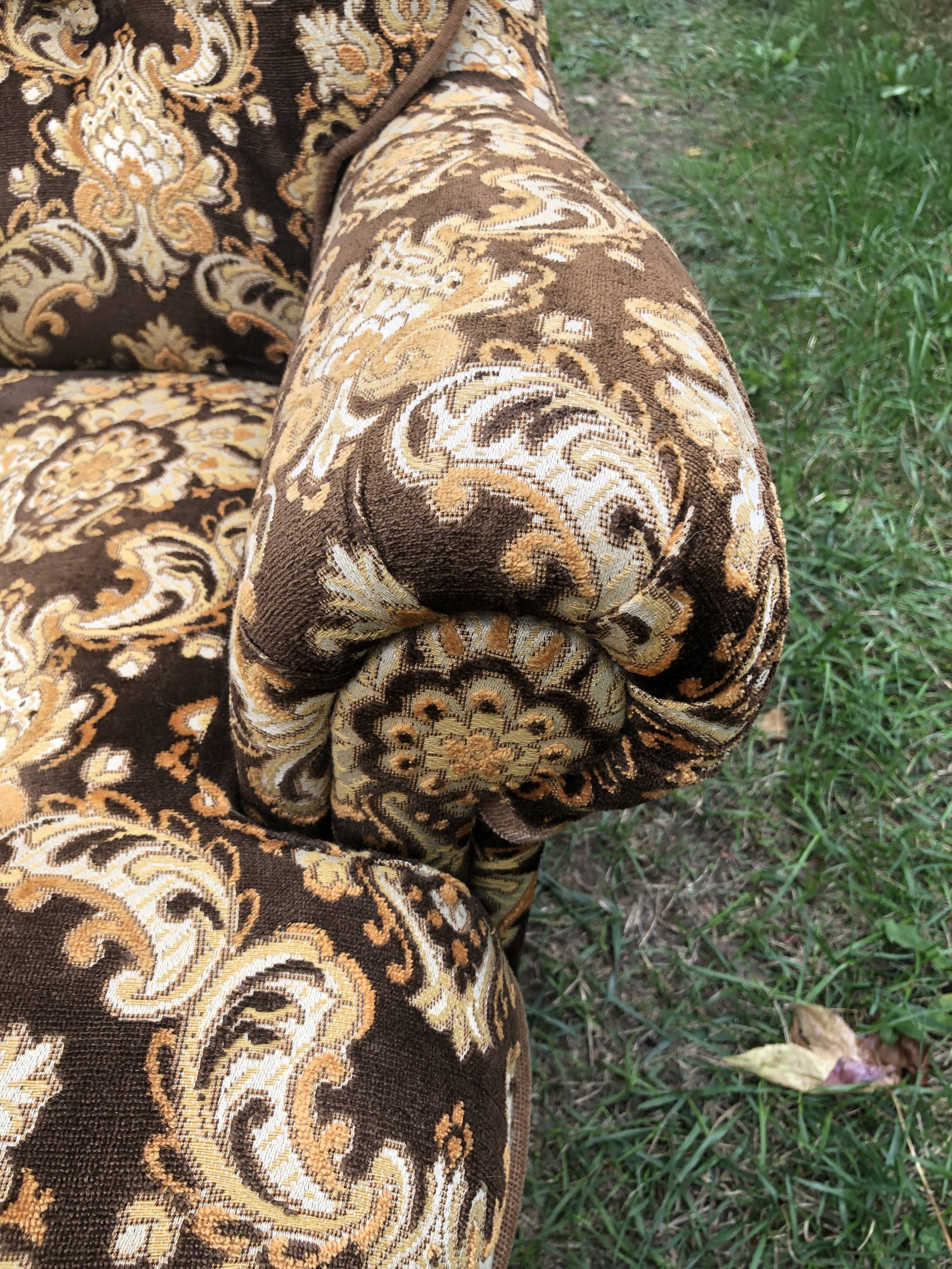 Vintage velvet armchair