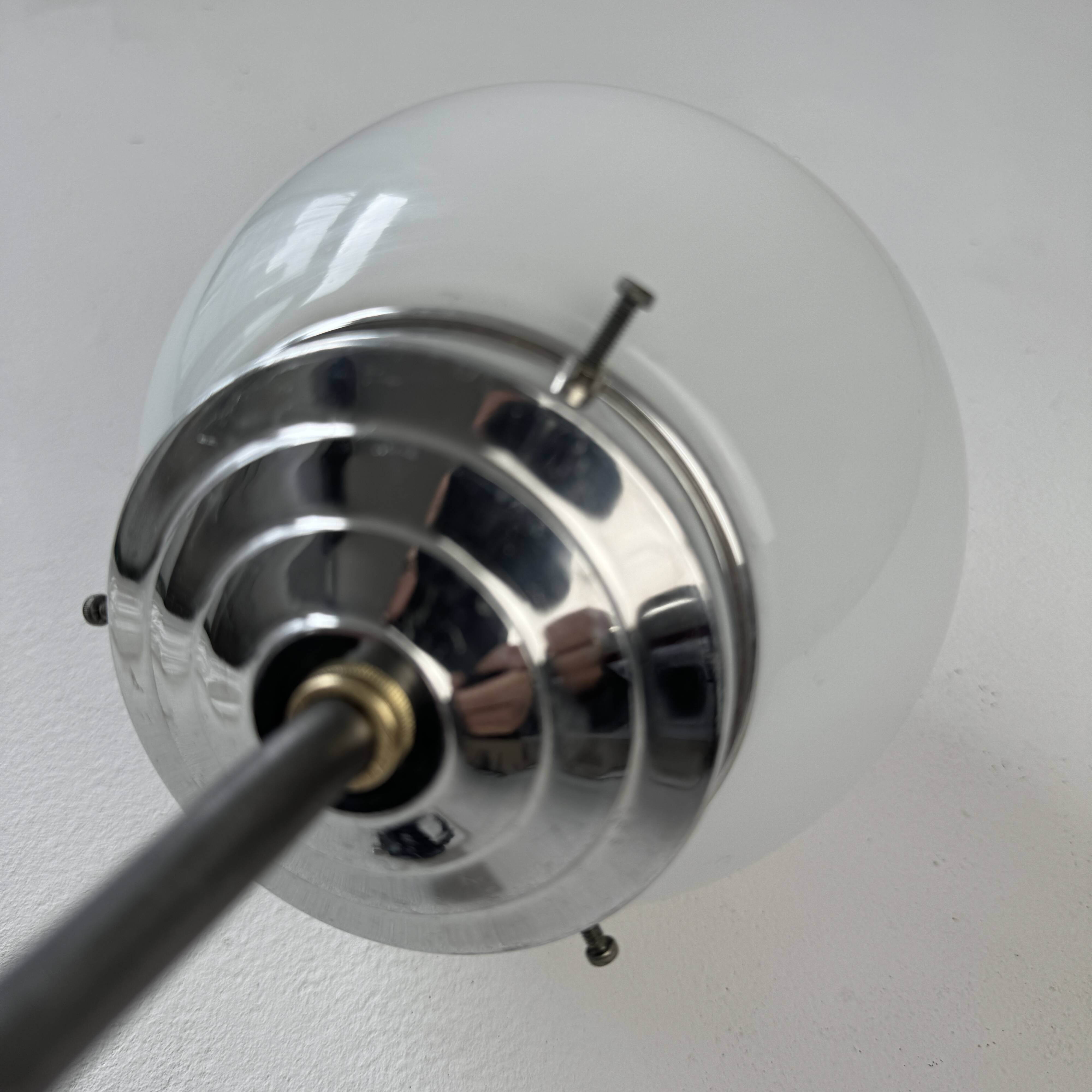 Old small vintage opaline table lamp