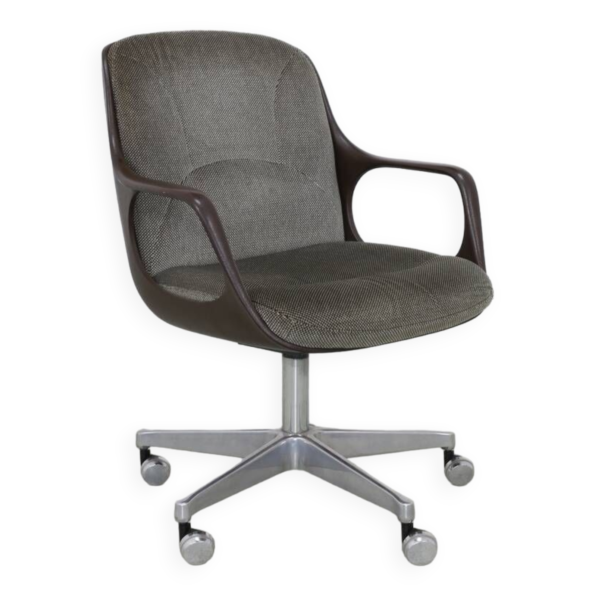 Chaise de conférence sur roulettes par Chromcraft, années 1970