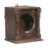 Little old wall showcase box has clock patina of origin india
