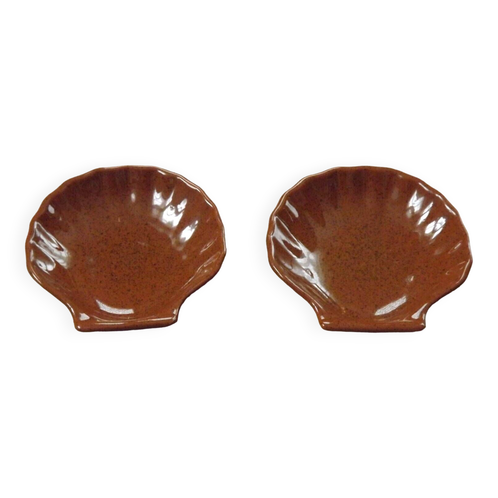 Set of 2 serving dishes Emile Henry Brown Coquille St Jacques 4642