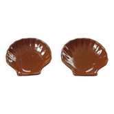 Set of 2 serving dishes Emile Henry Brown Coquille St Jacques 4642