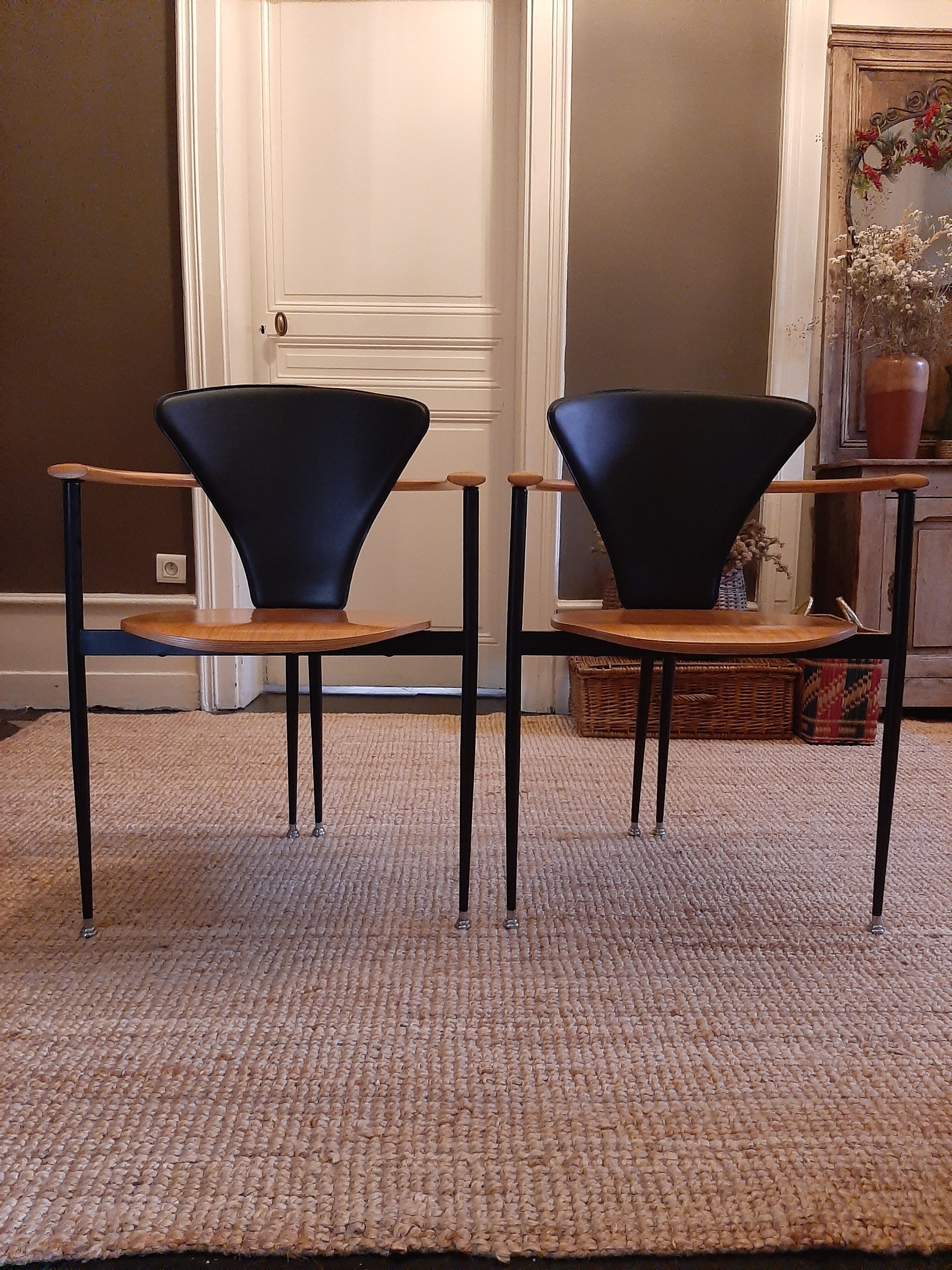 Pair of armchairs years 80