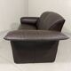 Christophe Giraud brown leather sofa Indy, Jori Belgium 1990’s