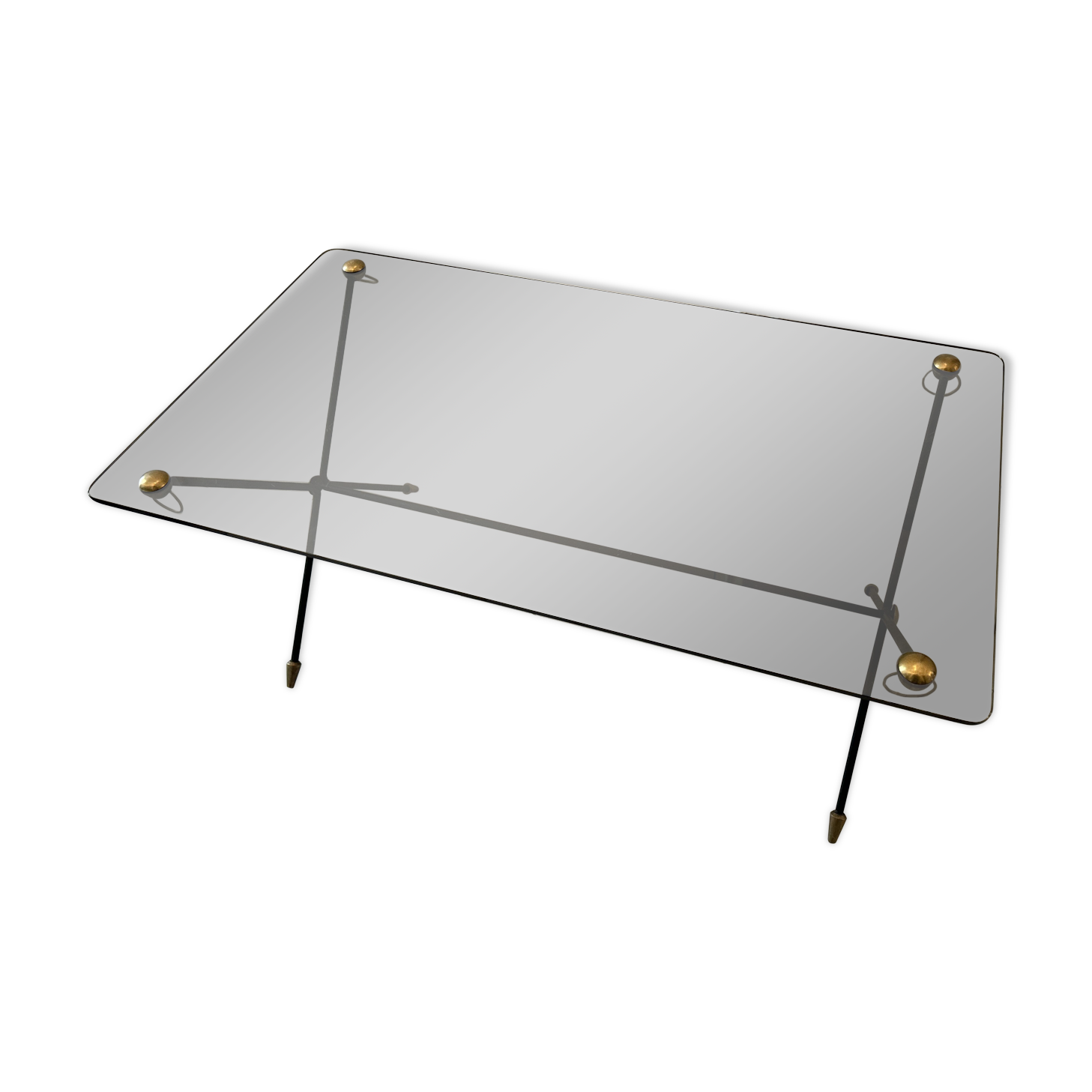 Table basse en verre fumé