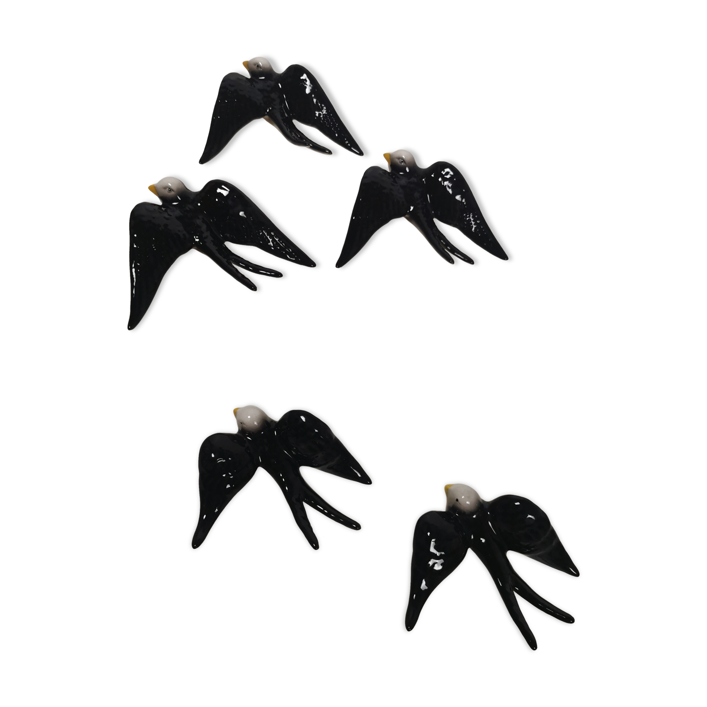 Batch of ceramic swallows