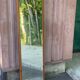 Vintage Scandinavian mirror in solid oak 42x148.