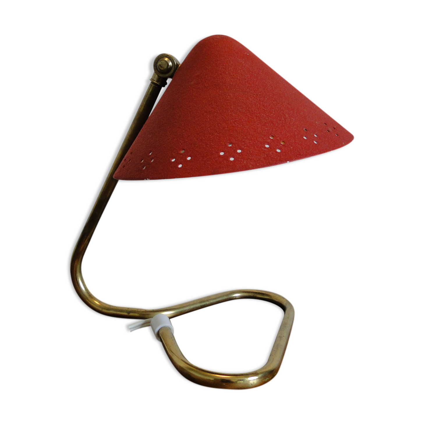 Vintage bedside lamp red 1950