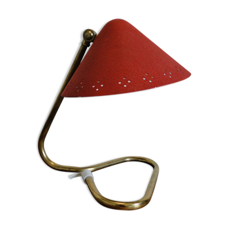 Vintage bedside lamp red 1950