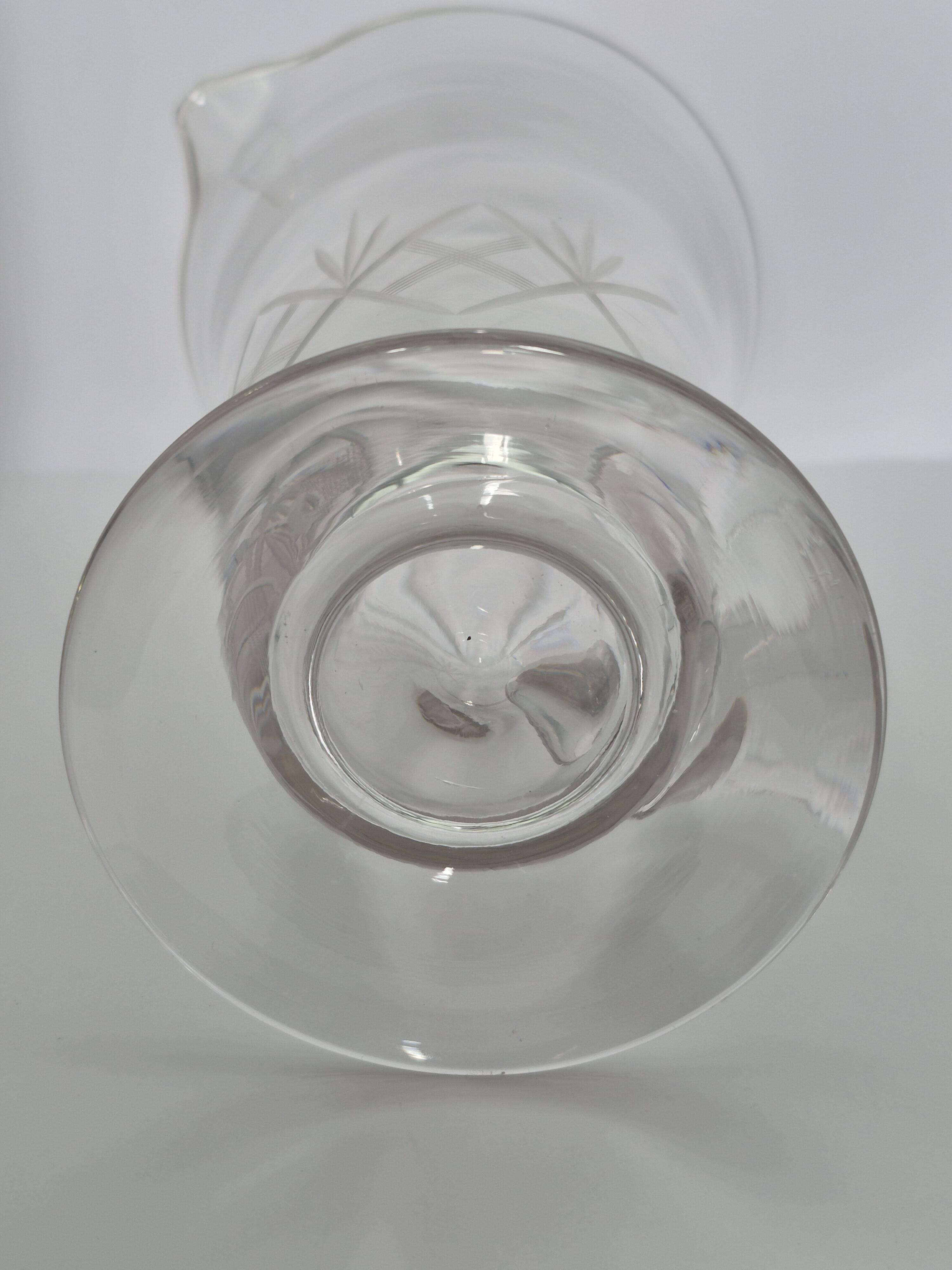Cut crystal water jug from Fains – 21 cm – vintage