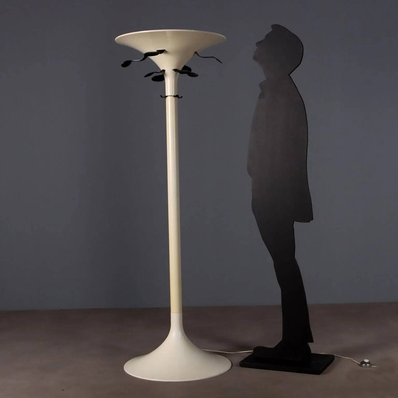 Kartell 4706 floor lamp vintage design BBPR in plastic, Italy, 1970s