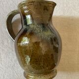 Glazed stoneware pitcher