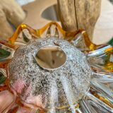 Suspension baladeuse abat-jour en verre Murano vintage – Lumière douce – Personnalisable