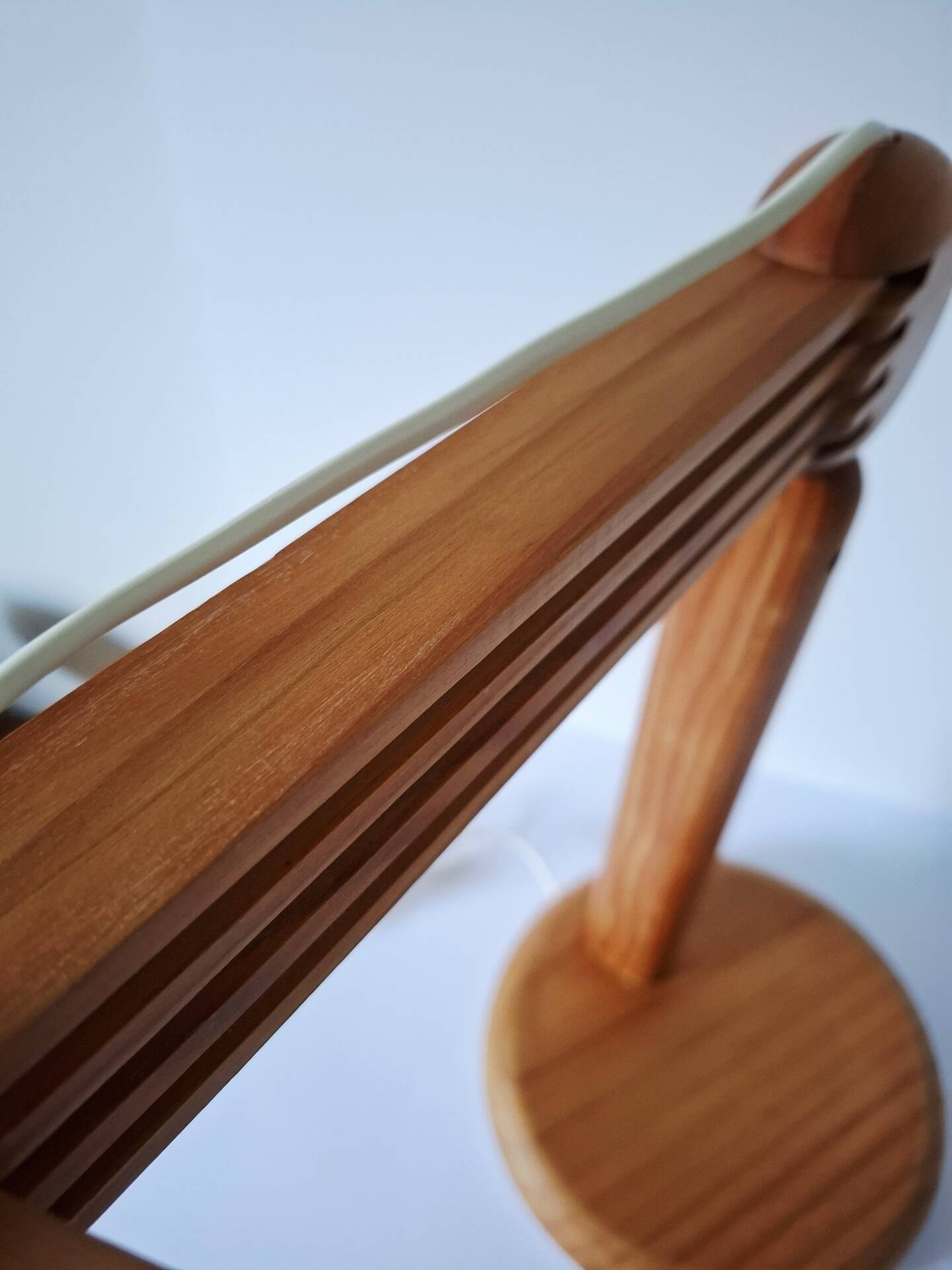 Lampe articulée en pin vintage