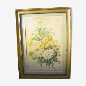 Chromolithographie "bouquet de fleurs"