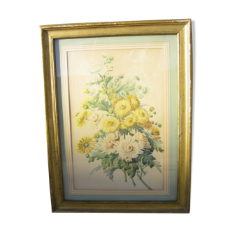 Chromolithographie "bouquet de fleurs"