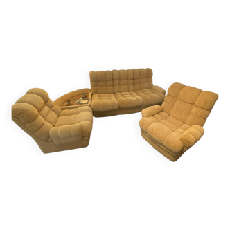 Vintage modular fabric living room