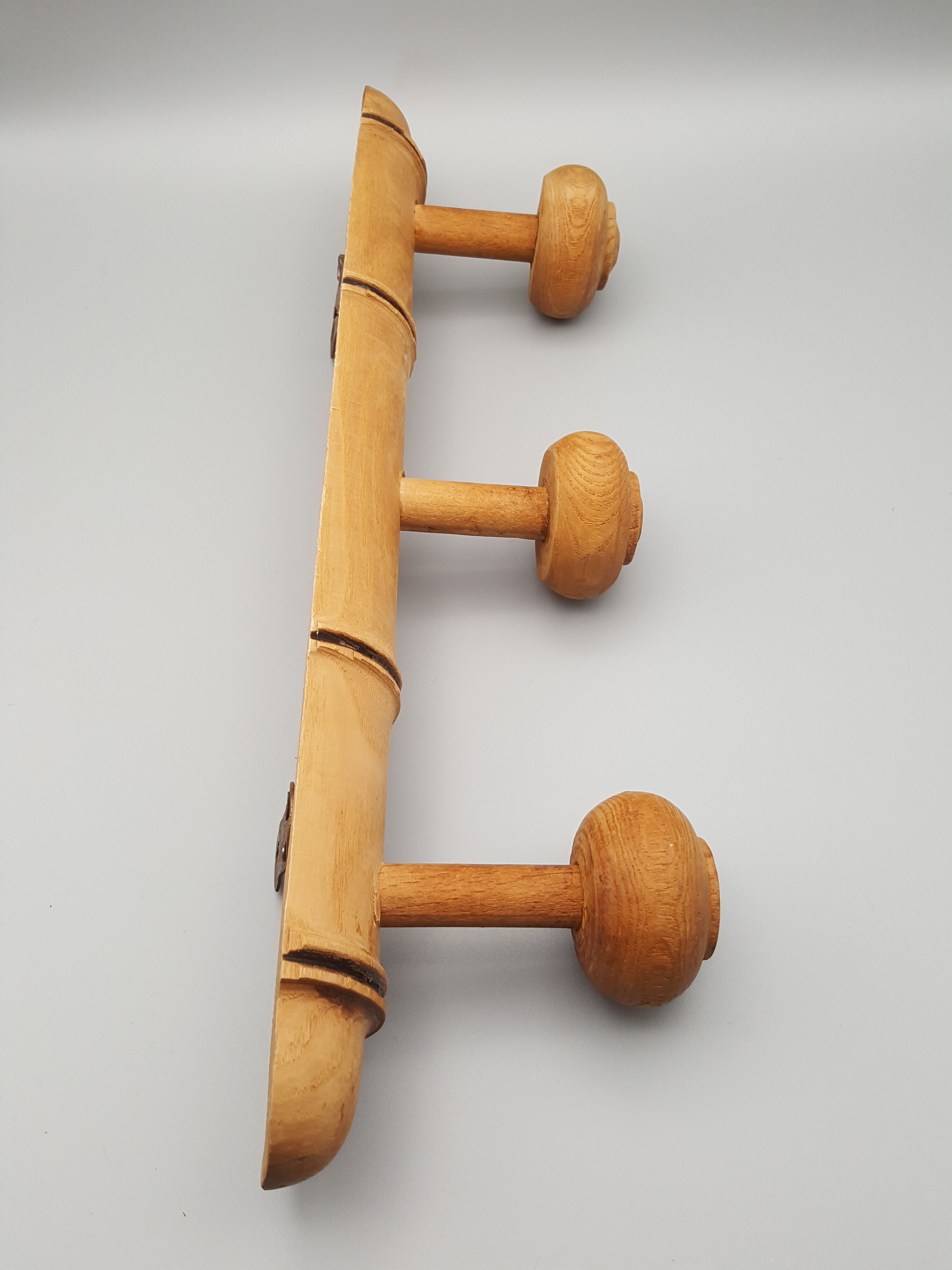 Bamboo-style imitation wooden coat rack